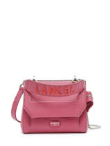 Small Leather Ninon Crossbody Bag Lancel Pink ninon A11745