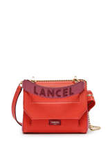 Small Leather Ninon Multico Crossbody Bag Lancel Red ninon A12357