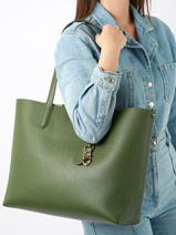 Shoulder Bag Eliza Leather Michael kors Green eliza F3GZAT4T-vue-porte