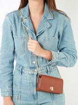 Shoulder Bag Dryden Leather Lauren ralph lauren Brown dryden 32915377-vue-porte
