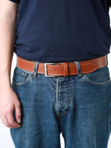Belt Petit prix cuir Brown belt 40-vue-porte