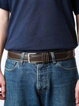 Belt Petit prix cuir Brown belt 40-vue-porte