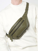 Sac Banane Yves renard Vert nappa 81510-vue-porte