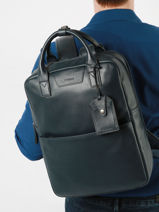 Leather Flandres Backpack Etrier Blue flandres EFLA8272-vue-porte