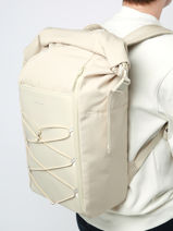 1 Compartment Backpack With 16" Laptop Sleeve Yoho Kapten and son White backpack YOHO-vue-porte