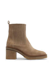 Boots In Leather Alpe Beige women 26781122
