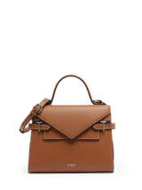 Medium Grained Leather Emilie Shoulder Bag Le tanneur Brown emily TEMI1014