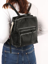 Backpack Desigual Black soft free 23WAKP07-vue-porte