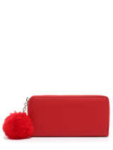 Wallet Miniprix Red grained 78SM2262
