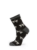 Chaussettes Cabaia Noir socks women LUC
