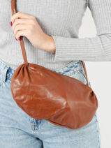 Crossbody Bag Natural Leather Biba Brown natural IRV1L-vue-porte