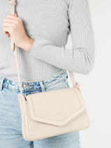 Leather Lolly Crossbody Bag Nathan baume Beige candy 4-vue-porte