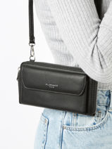 Ccrossbody Wallet Miniprix Black grained H6017-vue-porte