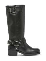 Boots Modular In Leather Ps poelman Black women MODULA05-vue-porte