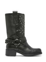 Boots Modular In Leather Ps poelman Black women MODULA36-vue-porte