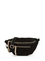 Leather Velvet Iris� Belt Bag Milano Black velvet VE23101