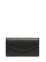 Wallet Leather Yves renard Black enveloppe 29286