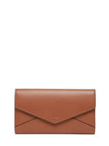 Wallet Leather Yves renard Brown enveloppe 29286