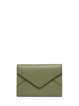 Wallet Leather Yves renard Green enveloppe 29223