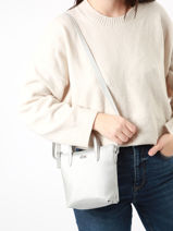 Shoulder Bag L.12.12 Concept Seasonal Lacoste Silver l.12.12 concept seasonal NF4383SJ-vue-porte