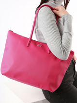 Shoulder Bag L.12.12 Concept Lacoste Pink l.12.12 concept 17WAYPGK-vue-porte