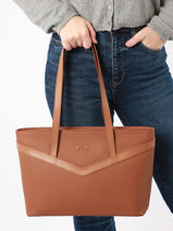 Leather Jelly Shoulder Bag Nathan baume Brown ines 2-vue-porte