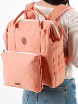 Backpack Cabaia Orange baby bag BABYBAG-vue-porte