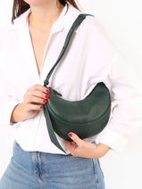 Small Crossbody Bag Sosoomao Leather Etrier Green sosoomao ECSO057S-vue-porte