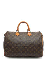 Preloved Louis Vuitton Handbag Speedy 35 Monogram Brand connection Brown louis vuitton AAZ0354