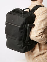 Backpack Serge blanco Black control CTL11050-vue-porte