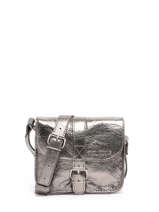 Crossbody Bag Vintage Leather Paul marius Silver vintage ESSENTIE