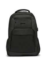 Backpack With Usb Port David jones Black business PC044-vue-porte