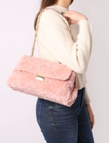 Shoulder Bag Fur Miniprix Pink fur EL1243-vue-porte