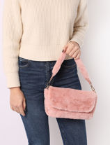 Shoulder Bag Fur Miniprix Pink fur EL1245-vue-porte