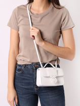 Longchamp Box-trot colors Sacs porté travers Blanc-vue-porte