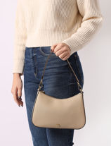 Leather Danni 26 Shoulder Bag Lauren ralph lauren Brown danni 31883768-vue-porte