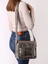 Lasacoche S Cuir Paul marius Gris vintage S-vue-porte