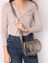 Sac Lebohemien Cuir Paul marius Gris vintage BOHEMIEN-vue-porte