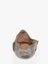 Coin Purse Vintage Leather Paul marius Gray vintage ESCARCEL-vue-porte