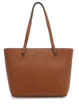Sac Port paule Medium Karly Cuir Lauren ralph lauren Marron karly 31924351