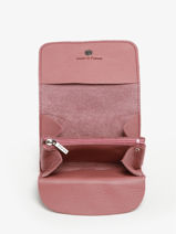 Coin Purse Paris Leather Etrier Pink paris EPAR650-vue-porte
