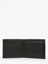 Leather Iconic Wallet Hugo boss Black grained HLM416A-vue-porte