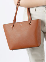 Sac Port� �paule Medium Karly Cuir Lauren ralph lauren Vert karly 31924351-vue-porte
