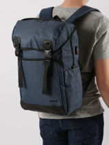 Backpack David jones Blue business PC037A-vue-porte