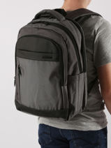 Backpack David jones Black business PC045-vue-porte