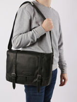 Leather Messenger Bag Arthur Arthur & aston Black johany 15-vue-porte