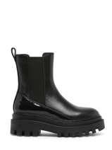Boots In Leather Calvin klein jeans Black women 12860GT
