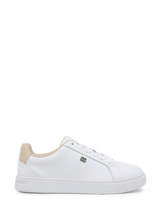 Sneakers In Leather Tommy hilfiger White women 7686YBS