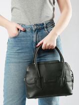 Sac Port Main Gisle S Art Dco Cuir Paul marius Noir la suite art deco GISESART-vue-porte