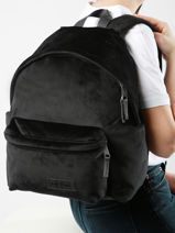 1 Compartment Backpack Eastpak Black soft velvet K620SOV-vue-porte